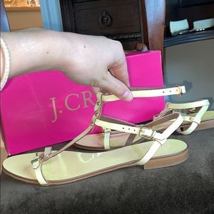 Banana yellow jcrew sandals.